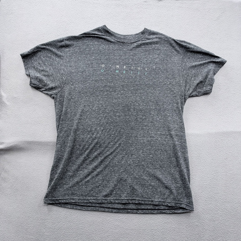 O'Neill Shirt Mens Large Gray Heather Spiral Back Graphic Tee Tagless Surf